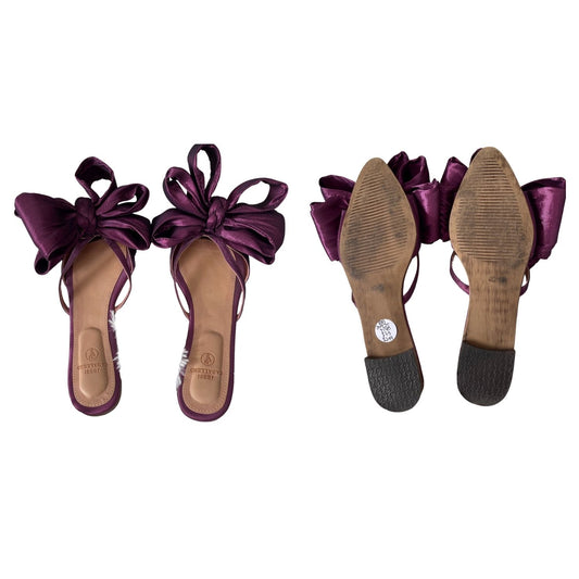 Jessi Caballero Purple Bow Slide Sandals - 30925