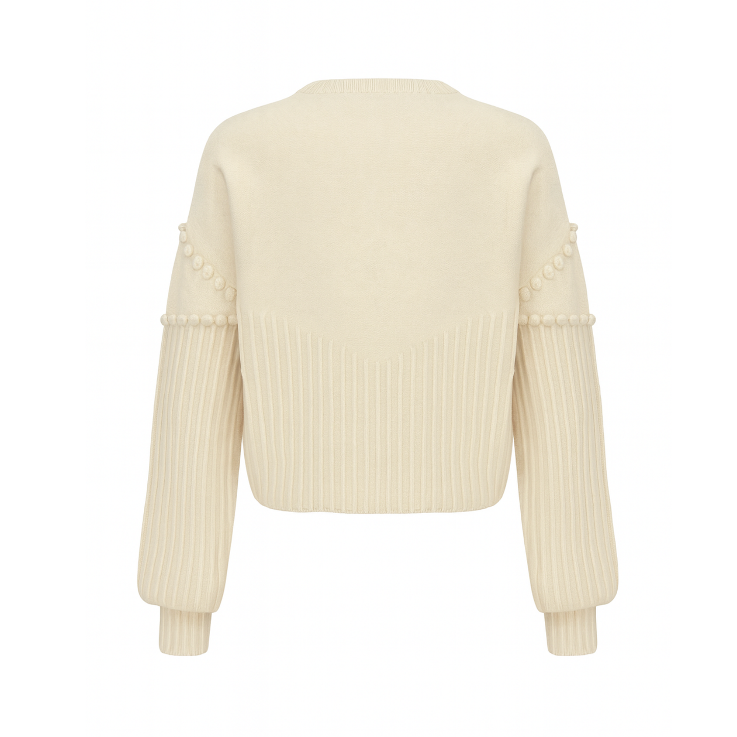 Buso tejido beige - botones - 31131