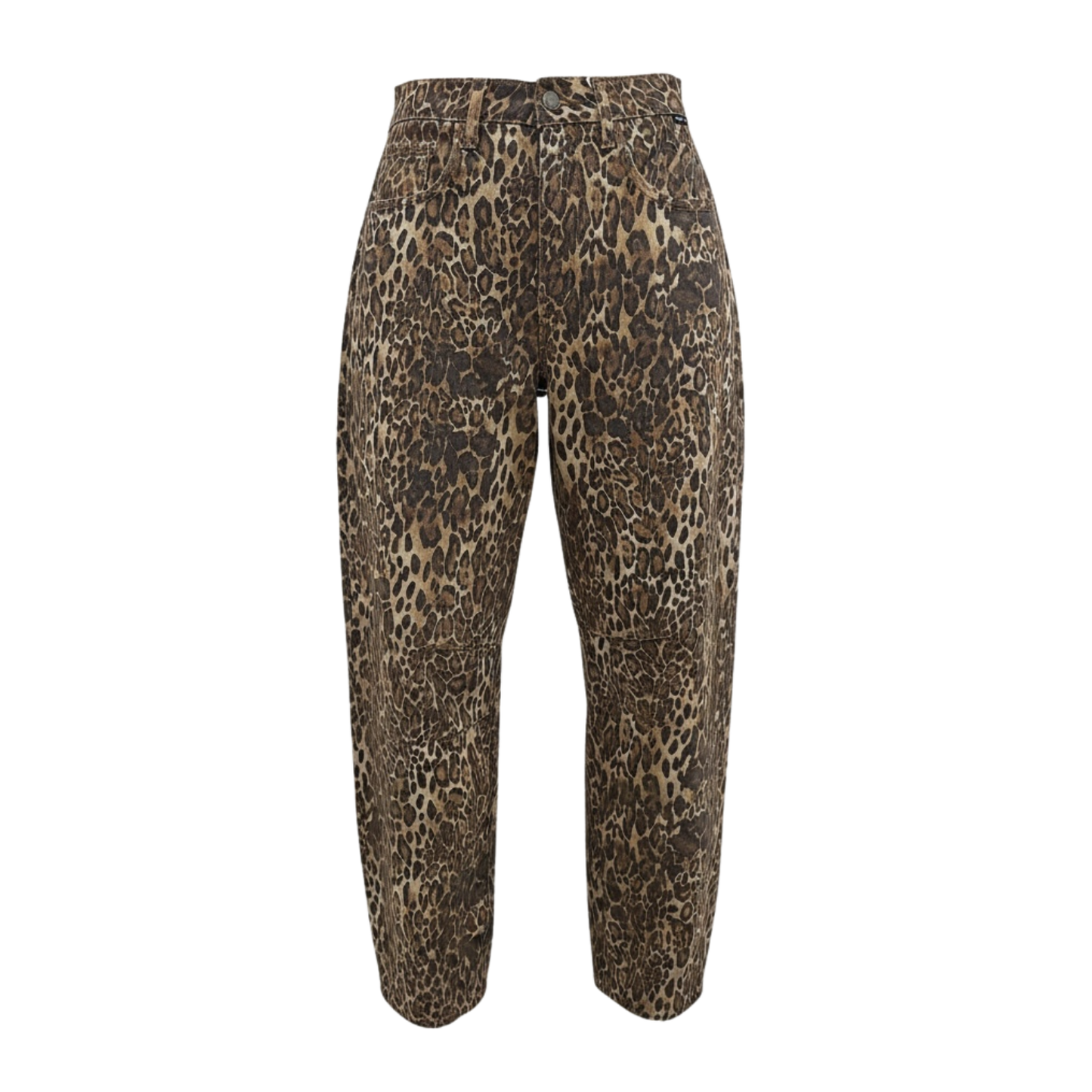 Leopard Print Wide-Leg Jeans - 31518