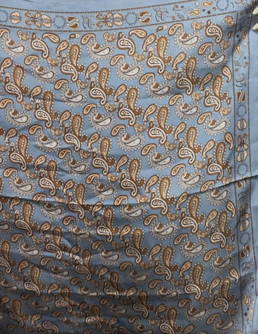 Classic Blue Paisley Scarf - 33549