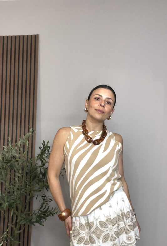 Sleeveless knit top - 33853