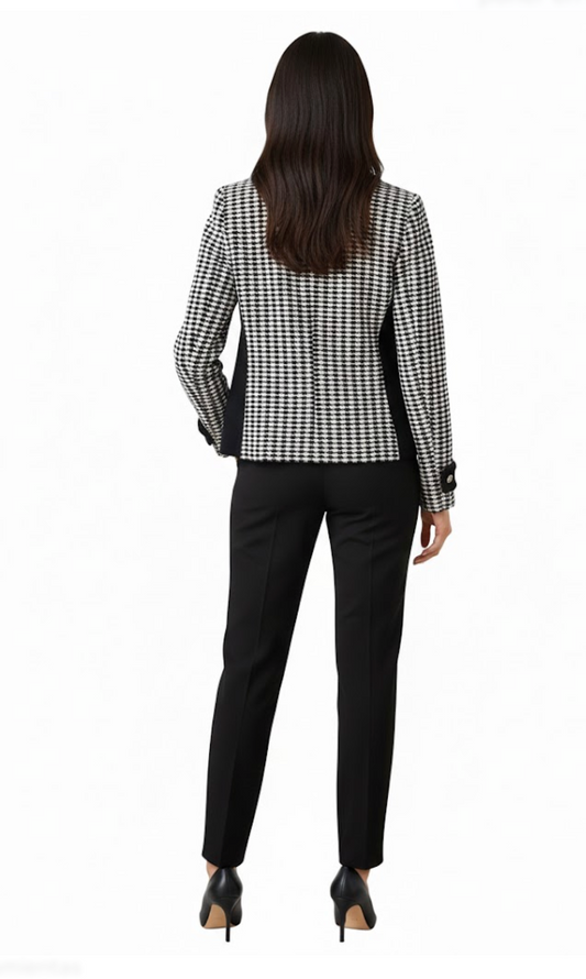 ST. JOHN Classic Houndstooth Knit Jacket - 26411
