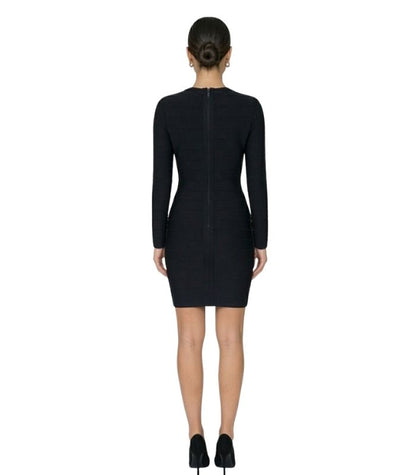 Hervé Leger Iconic Bandage Long-Sleeve Mini Dress - 3937