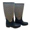 Tory Burch Navy Blue Monogram Rubber Boots - 30904