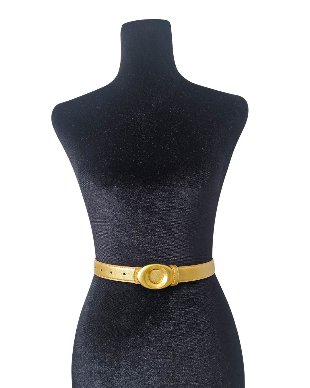 Minimalist Metallic Gold Belt - 25894