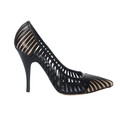 Gucci Cutout Leather Pointed-Toe Pumps – Black - 30926