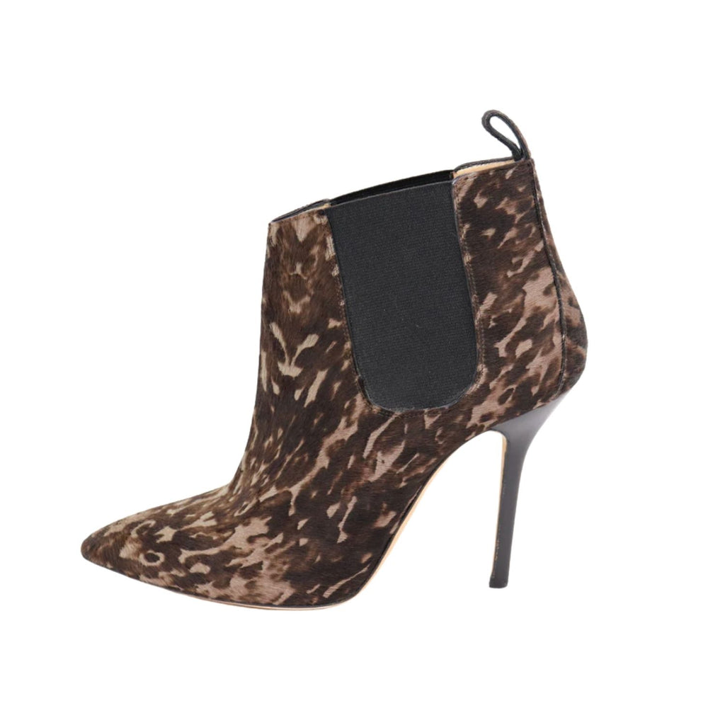 Oscar de la Renta Leopard-Print Calf Hair Ankle Boots - 30922