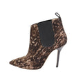 Oscar de la Renta Leopard-Print Calf Hair Ankle Boots - 30922