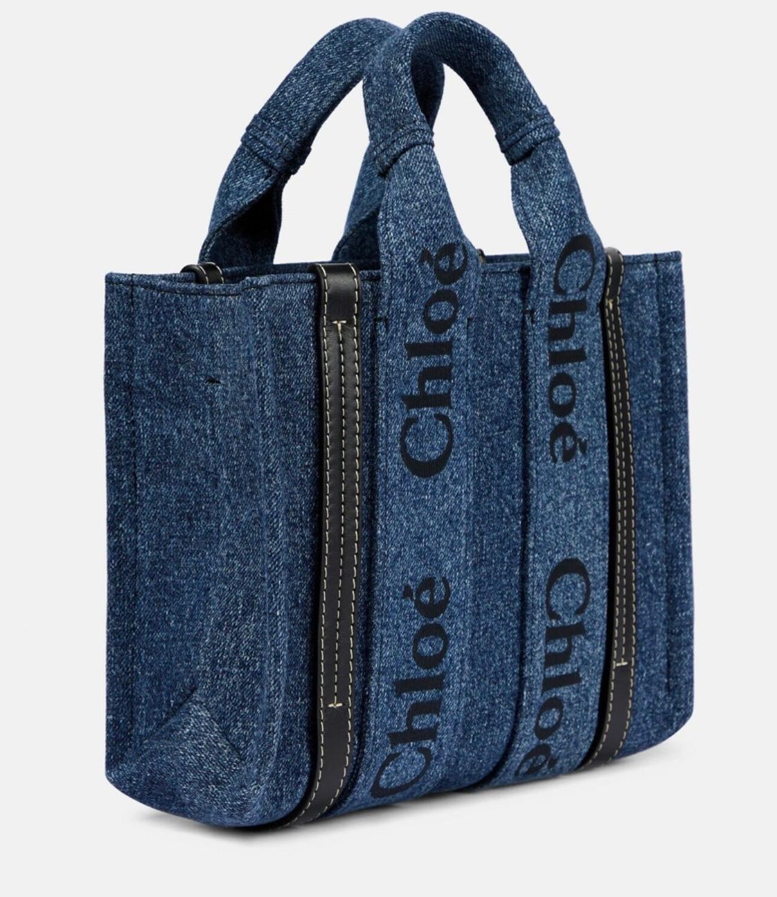 Chloé Woody Small Denim Tote Bag - 34226