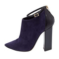 Jimmy Choo Suede Ankle Boots with Block Heel – Navy Blue - 30907