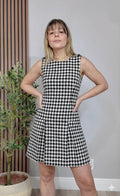 Michael Kors Houndstooth A-Line Dress - 5543