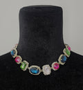 Multi-Color Halo Crystal Collar - 33149