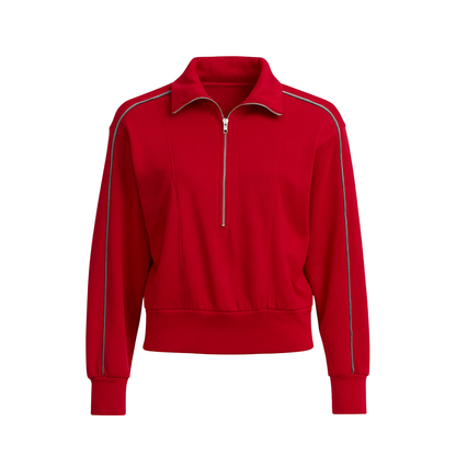 Set rojo - chaqueta y pantalón con detalles plateados - 31980