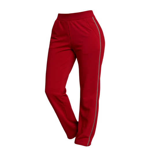 Set rojo - chaqueta y pantalón con detalles plateados - 31980