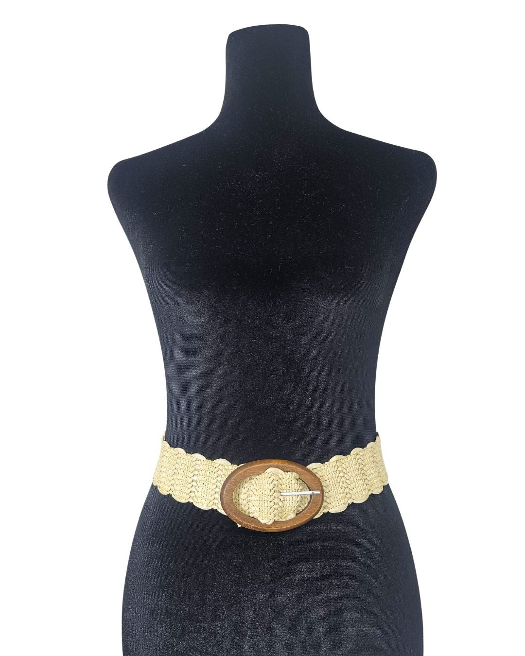 Boho-Chic Straw Braided Belt - 32803