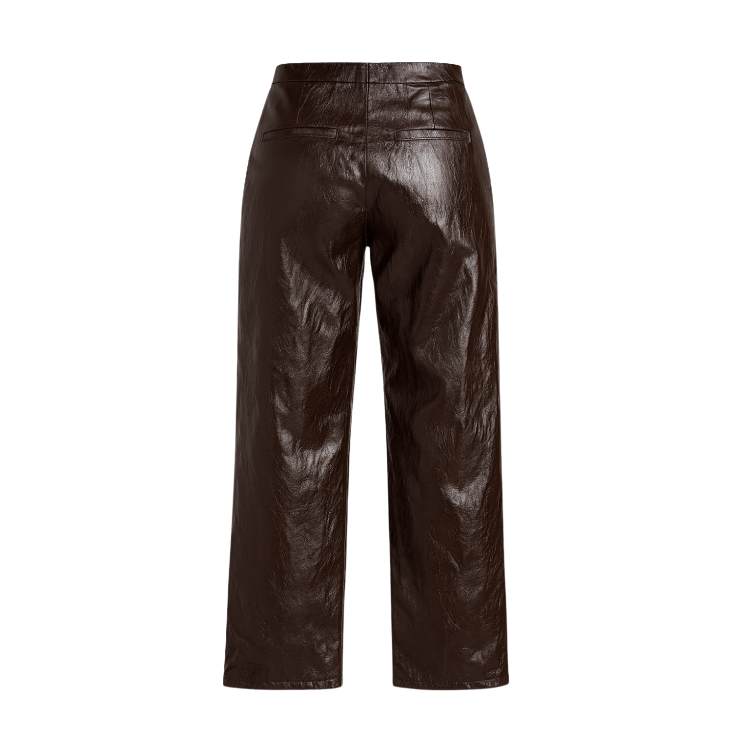 High-Waisted Faux Leather Pants - 31570