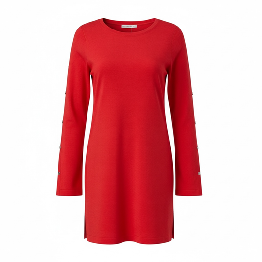 Red Long-Sleeve Blouse - 31809