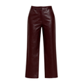 High-Waist Faux Leather Wide-Leg Pants -   31571