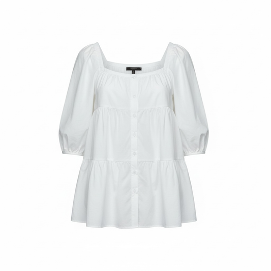 Vestido blanco ancho  - 31685