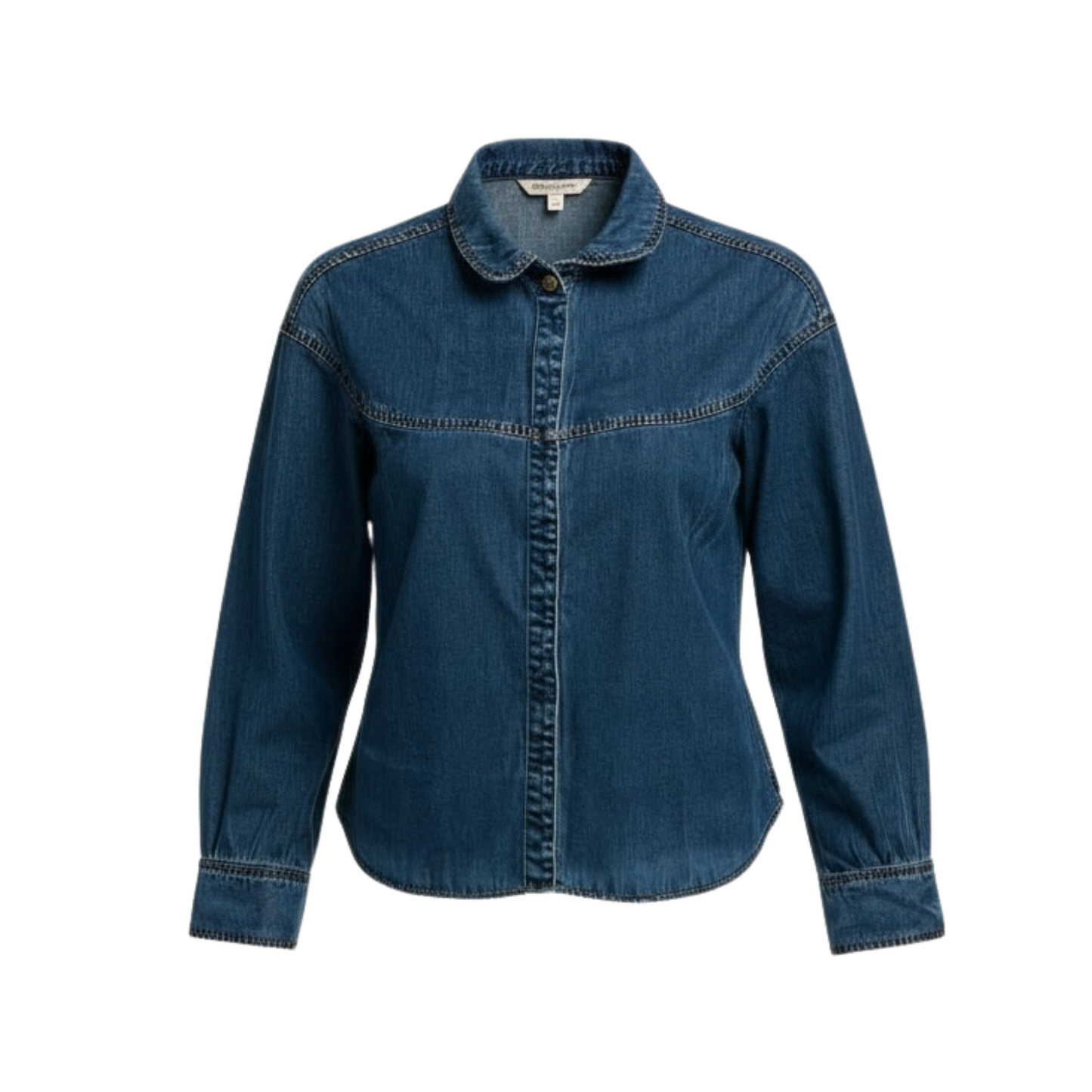 Chaqueta denim medio oscuro botones escondidos  -  30620