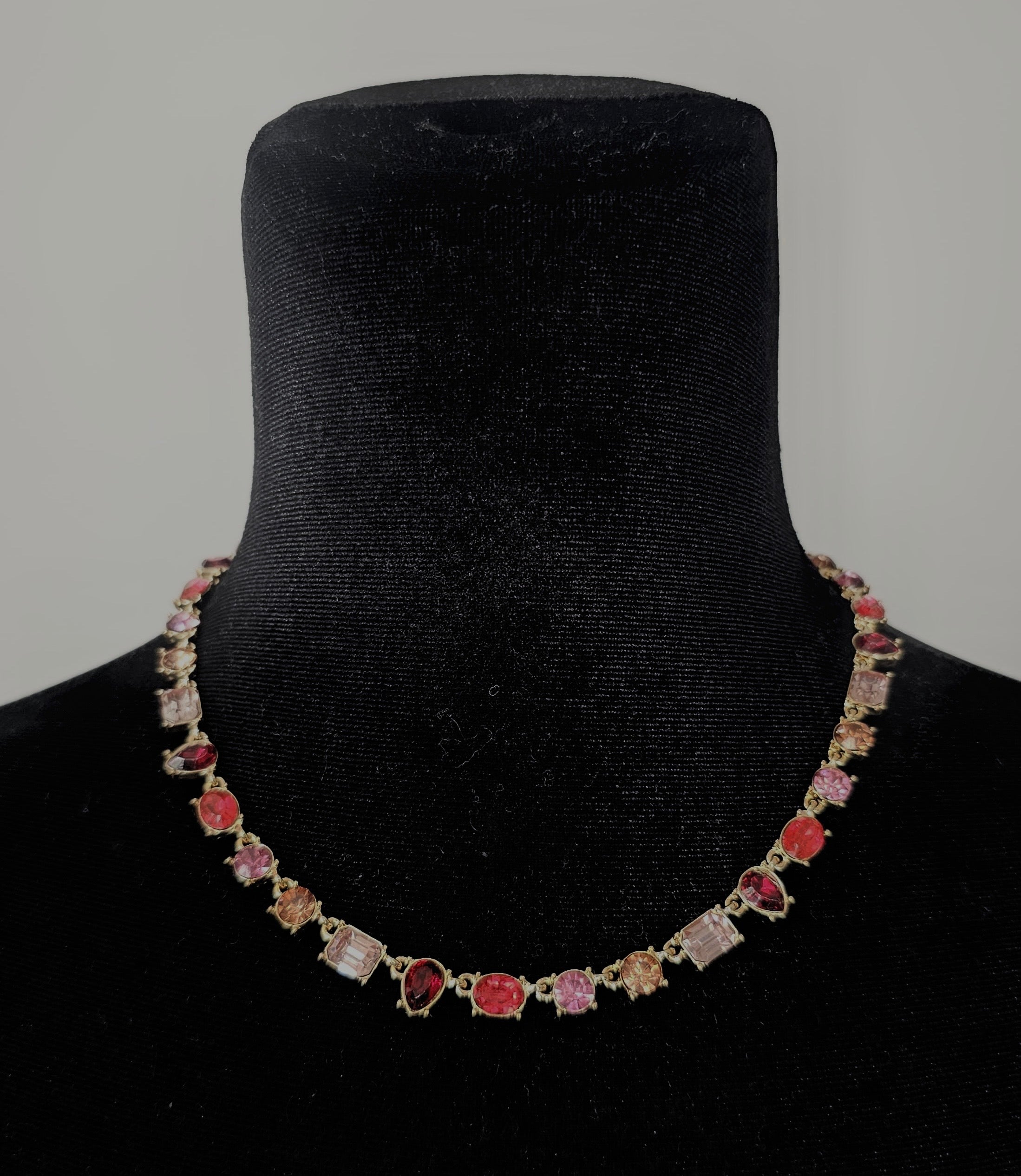 Multi-Toned Crystal Rivieré Necklace - 33163