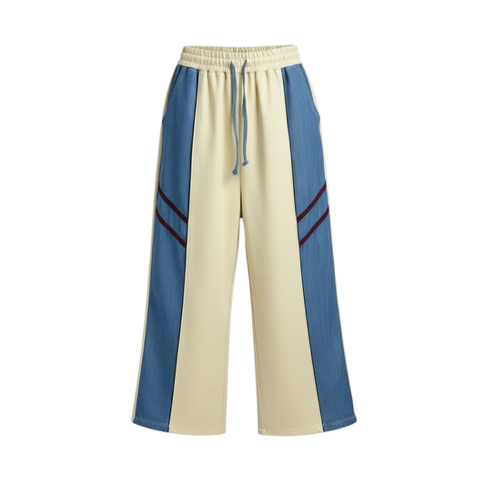 blusa y pantalón beige borde denim claro - 30535