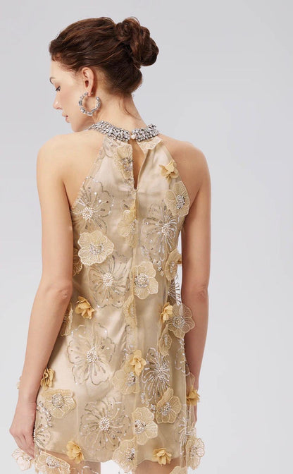 RICH RADI QS Embellished Floral Midi Dress - 30089