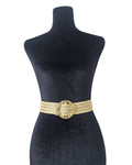 Metallic Braided Gold Statement Belt - 32807