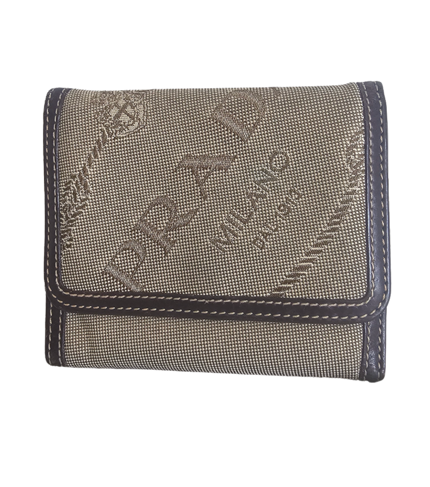 Prada Logo Jacquard Compact Wallet - 30631