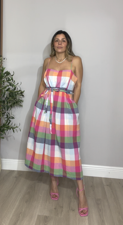 Kate Spade Multicolor Plaid Midi Dress - 33209