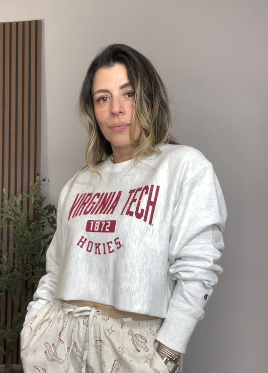 Virginia Tech Cropped Graphic Sweatshirt - 33213