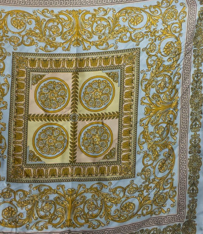 Baroque Print Silk-Feel Scarf - 33546