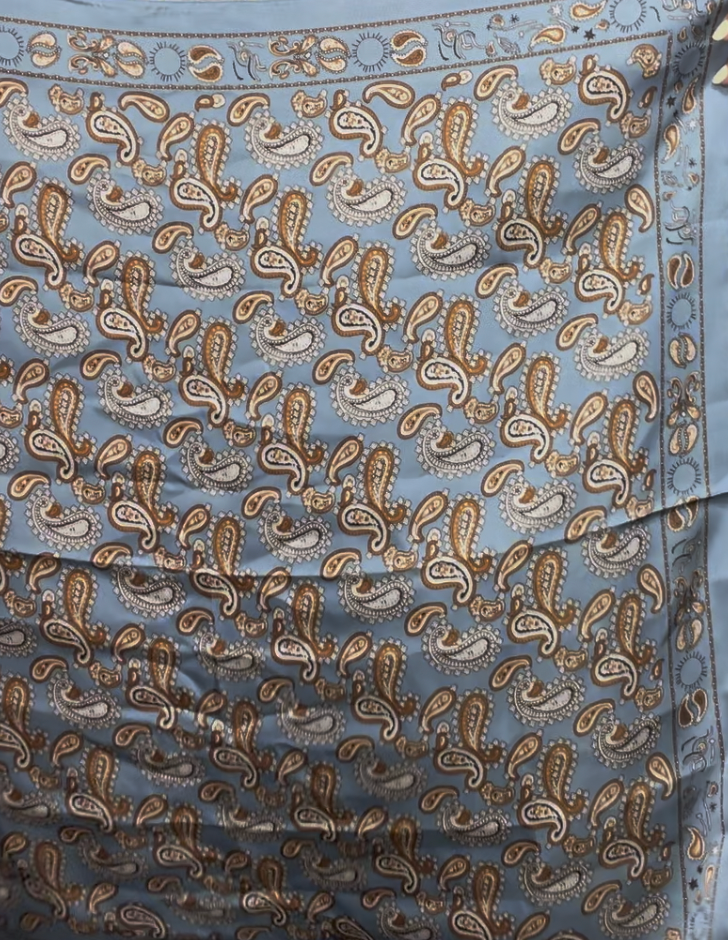 Classic Blue Paisley Scarf - 33549