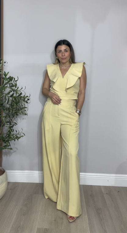 Soft Yellow Ruffle Two-Piece Set - 33463 - 33443