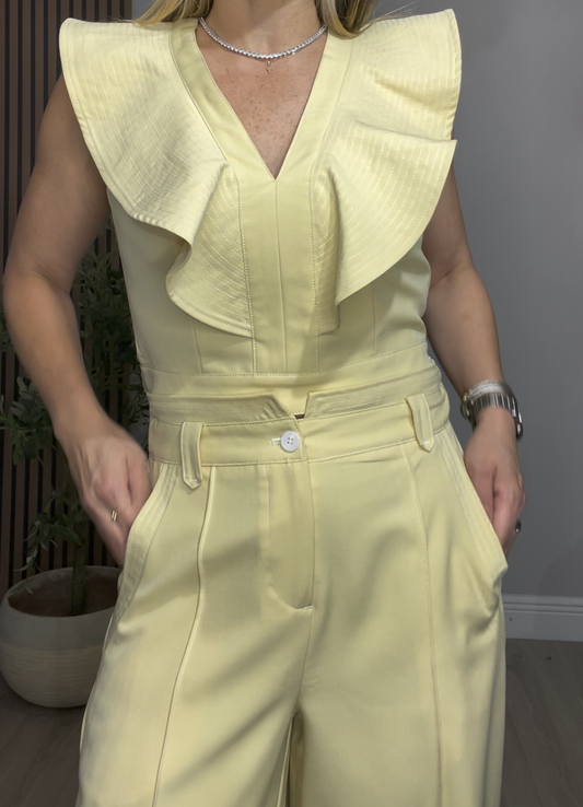 Soft Yellow Ruffle Two-Piece Set - 33463 - 33443