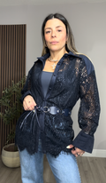 Black Lace Statement Shirt - 33661