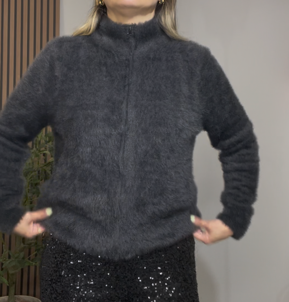 Soft Luxe Zip-Up Sweater - 33628