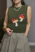Fuzzy Knit Statement Vest - 33611