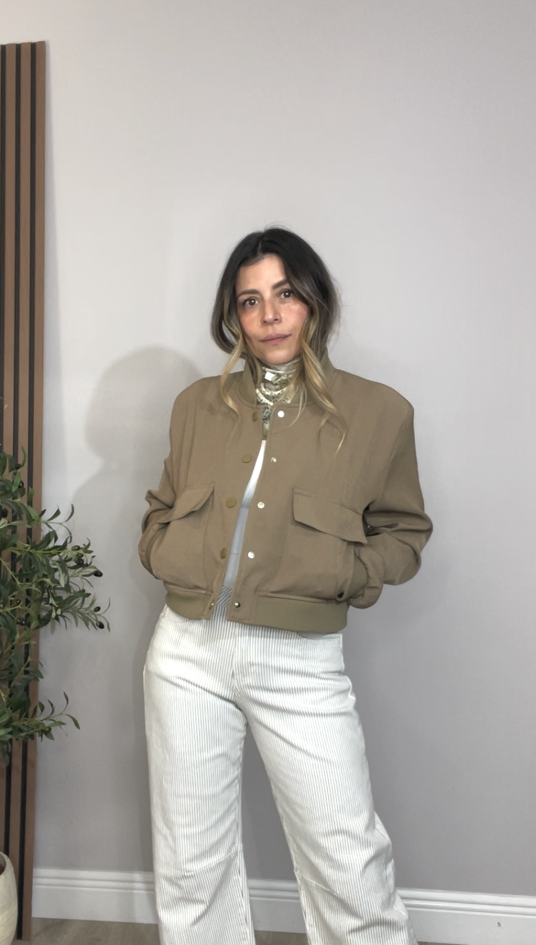 Camel Bomber Jacket - 32645