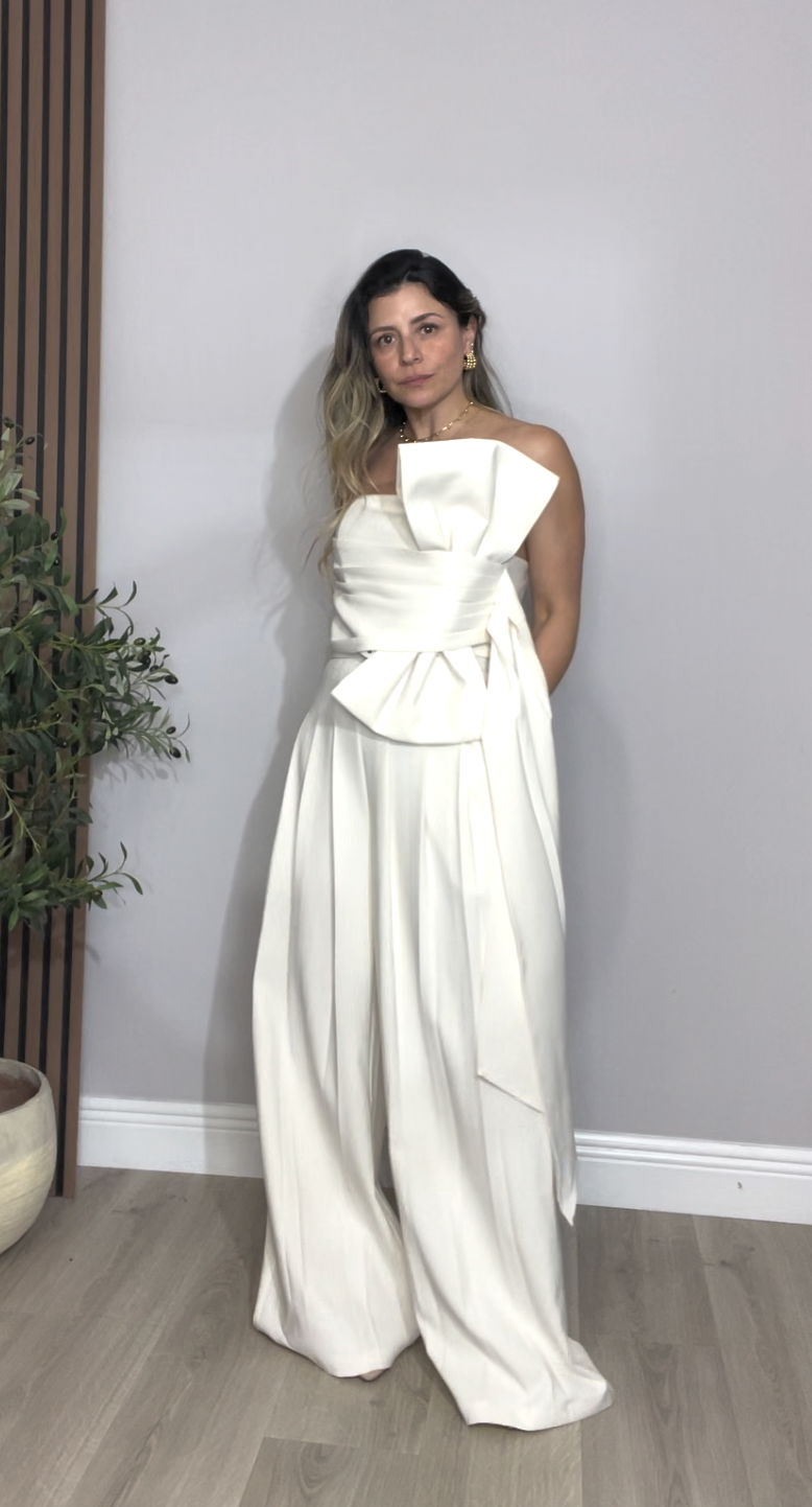 Elegant Sculptural Two-Piece Set - 33646