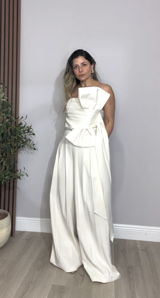 Elegant Sculptural Two-Piece Set - 33646