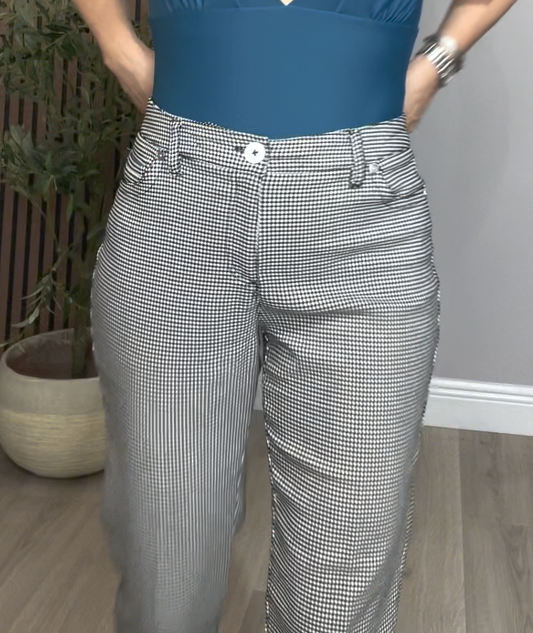 Checkered Heritage Straight-Leg Trousers -  33736