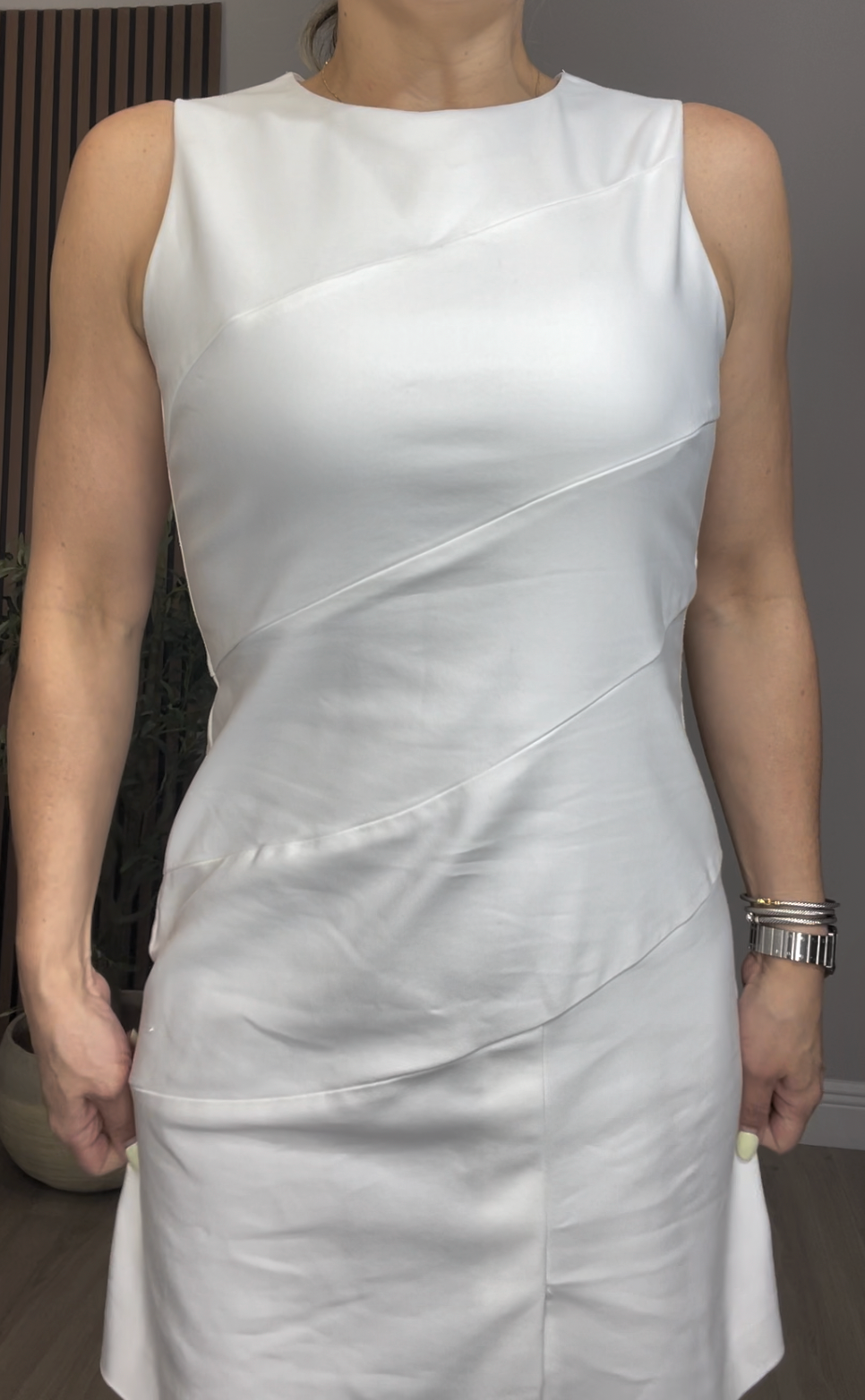 Sleek Architectural Mini Dress - 33587