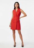 Altuzarra Vermilion Double-Breasted Sleeveless Blazer Dress - 30574