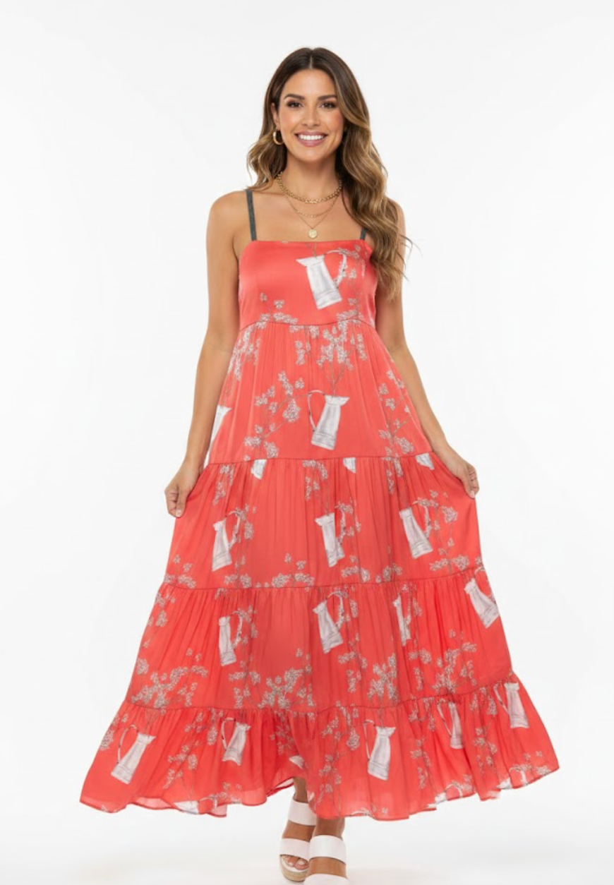 KLEID Silk-Blend Tiered Maxi Dress - 32878