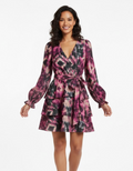 Marie Oliver Watercolor Ikat Tiered Mini Dress - 33210
