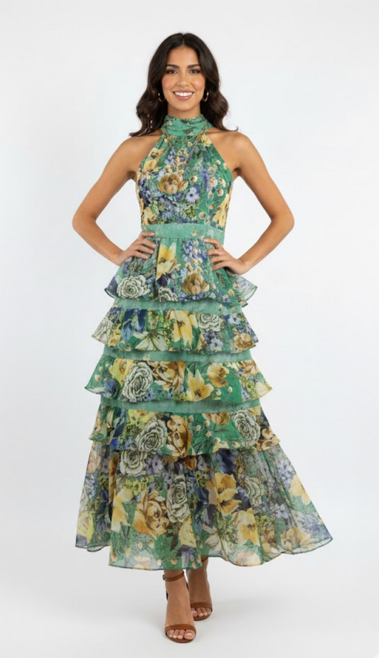 ELLIATT Botanical Garden Tiered Maxi Dress - 32546