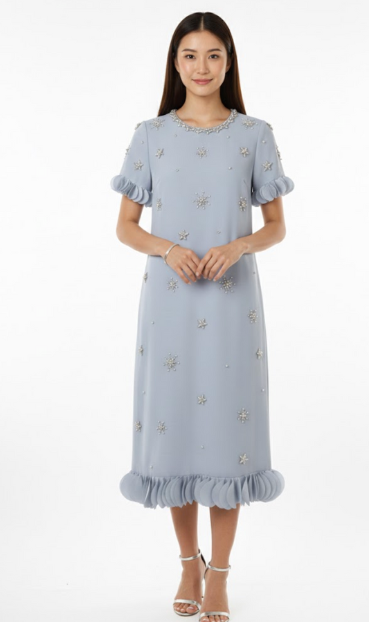 RICHARD QUINN Embellished Celestial Midi Dress - 32549