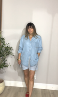 Light-Wash Tencel Button-Down Shirt - 33705