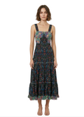 Kleid Bohemian Floral Tiered Midi Dress - 32882